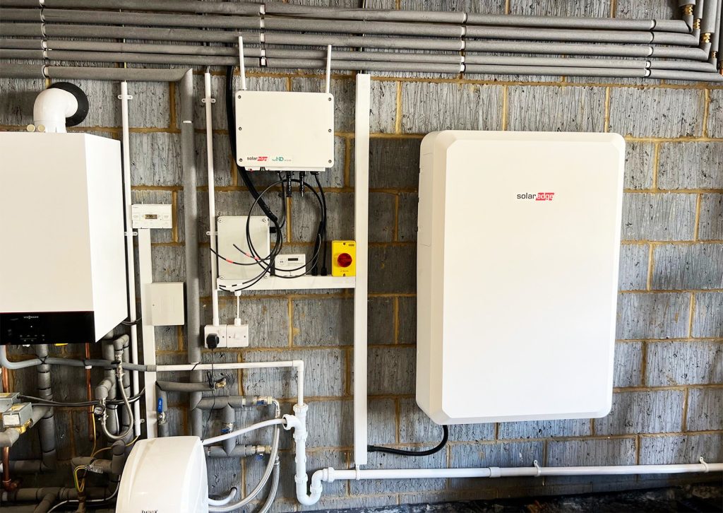 A SolarEdge battery in Broadstone Dorset