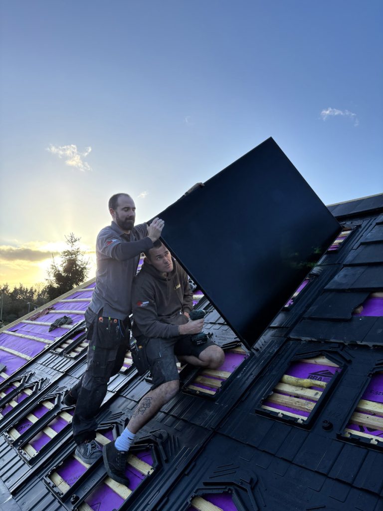Installing inset solar panels in Wimborne, Dorset