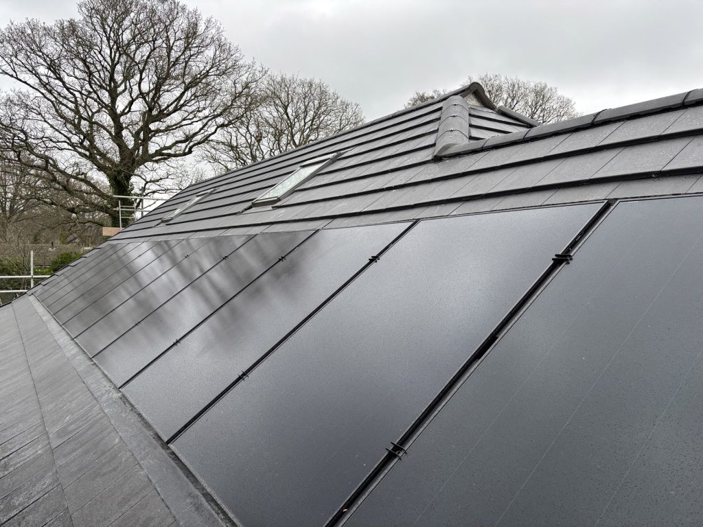 Inset Solar Panels on a new roof in Wimborne, Dorset